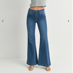 JBD Just Black Denim Women’s Flare Jeans Blue Size 31 High Rise Stretch